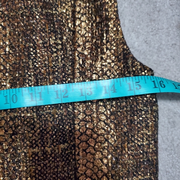 BADGLEY MISCHKA bronze top and wool skirt dress. Size 8 but seems a bit smaller - Picture 13 of 15